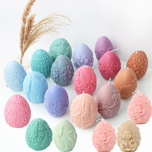 FROTHERS Easter Bunny Egg Candele stampo EMED EMED ENODABBIT SAPPA DI SAPPA DIY MAPPI SUORE TULIPA TULIPA ROSA FLOWER EPESSA EPOSSE RESIN