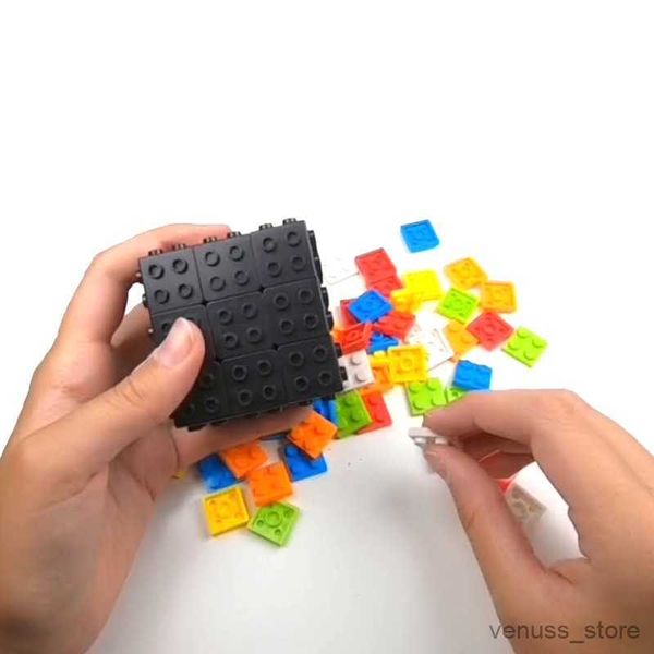 Blocos de construção cubo cubo quebra-cabeça brinquedo de descompressão cubo mágico inteligência montado quebra-cabeça brinquedos educativos para crianças presente r230701