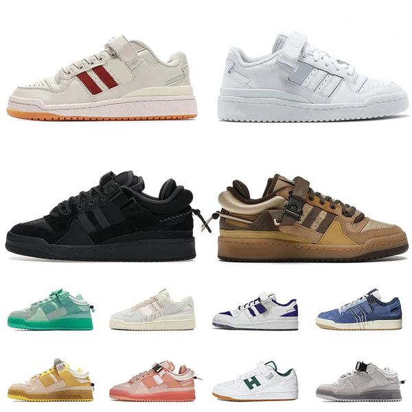 designe Sapatos ao ar livre Forum Low x Bad Bunny Masculino Mulheres Luxo Tênis de corrida Rosa Ovo de Páscoa Fivela Marrom De volta às aulas Gelo Azul Cinza Crew Verde Sol Treinadores Tênis