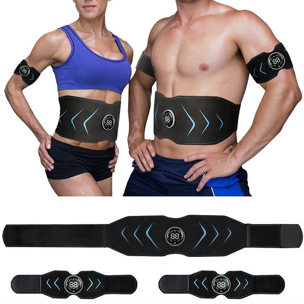 Andere Massageartikel Abs Toning Belt EMS Elektrische Vibration Bauchmuskeltrainer Taille Körper Schlankheits-Fitness-Massagegürtel für Arm-Bein-Training 230701