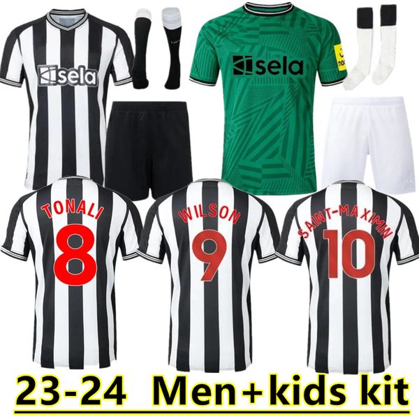 Фанаты игрока Версия 23 24 Футбольные майки WOOD 2023 2024 NewCastleS BRUNO G. WILSON SHELVEY ALMIRO TRIPPIER UNITeDS Football Shirts MAXIMIN Мужская форма Детский игровой день 88888