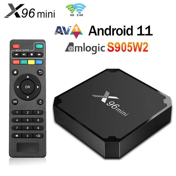 X96 Mini Amlogic S905W2 TV Kutusu Android 11.0 2GB 16GB 2.4G 5G Çift WiFi Medya Oynatıcı PK TX6 TX3
