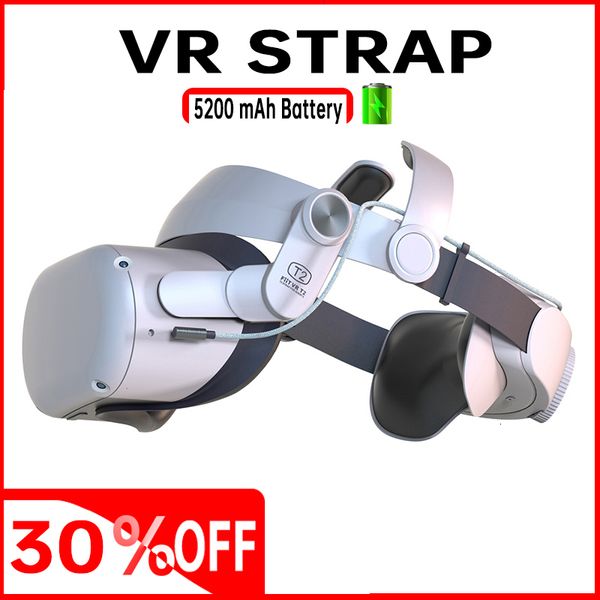 VR/AR Accessorise 5200 mAh Akku-Kopfband für Oculus Quest 2 VR-Brille, magnetische Absorptionsbatterie, verstellbares Kopfband für Quest-Zubehör 230630