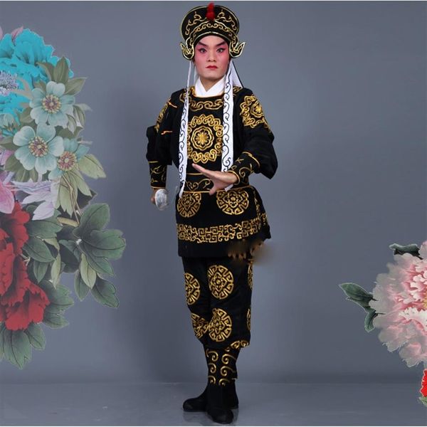 Ópera de Pequim homens roupas HuangMei Drama Outfit generais soldados andar Peking Opera traje homem Filme e televisão Palco Wear280d