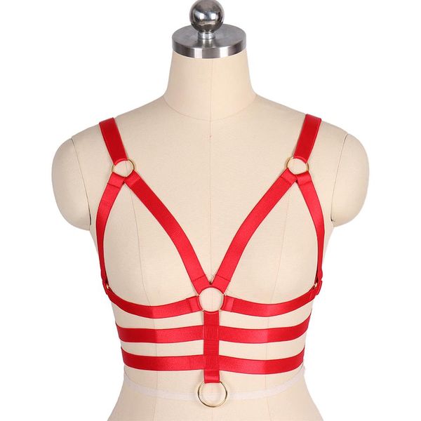 Reggiseno per corpo a gabbia per donna Abbigliamento esotico Gotico Sexy Lingerie Bondage Festival Revelry Bra Harness 242161