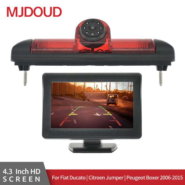 Carro dvr MJDOUD 170 graus Câmera de Visão Traseira Brake Light 43 Polegadas Monitor para FIAT Ducato CITROEN Jumper PEUGEOT Boxer 20062015HKD230701