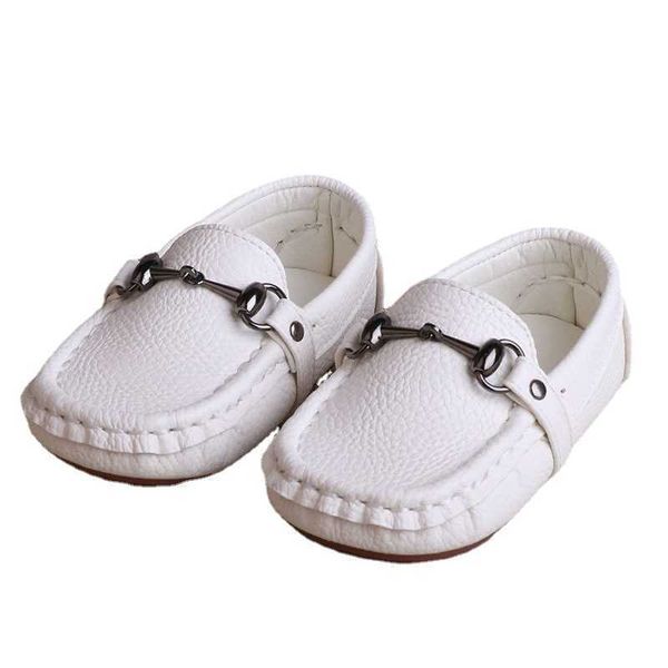 Tênis 2022 Meninos Mocassim Microfibra Couro Casuais Bebê/Criança/Criança Preto Branco Sapato Infantil Uniforme Escolar Sapato HKD230701