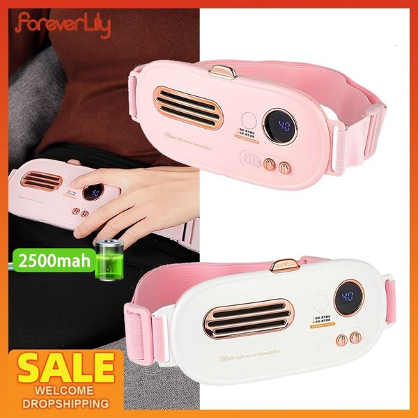 Outros itens de massagem atualizados 3.0 Menstrual Heating Pad Compress Abdominal Massager 2500mAh Warm Útero Belt Aliviar Cintura Dor nas Costas Presente Feminino 230701