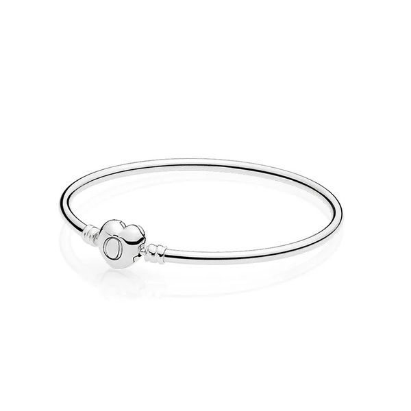 Luxus Armbänder 100% 925 Sterling Silber Armreifen Für Frauen DIY Schmuck Fit Pandora Charms Herz Form Armbänder Dame Geschenk