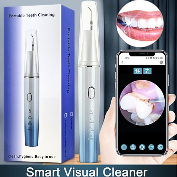 Outros desincrustantes ultrassônicos visuais para higiene oral Removedor dental para clareamento dos dentes Limpador de dentes elétrico sônico Produtos de remoção por telefone APP 230701