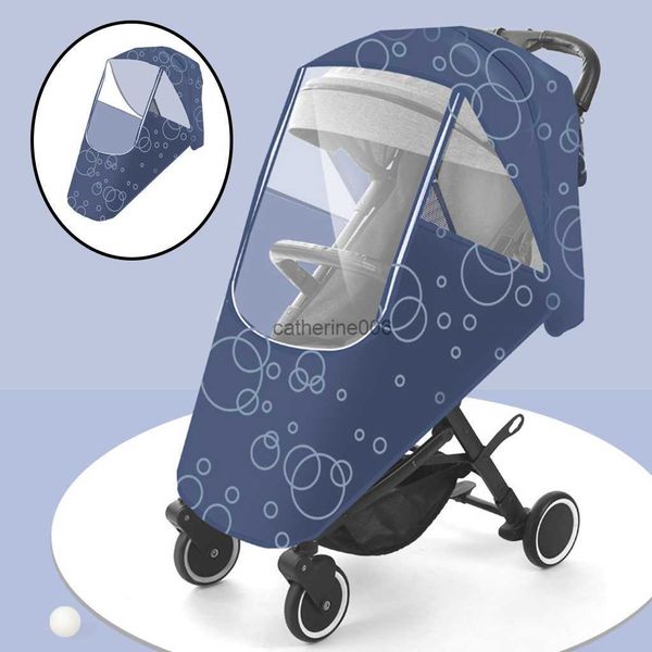 Carrinho de bebê universal portátil à prova d'água capa de chuva acessórios para carrinho de bebê proteção contra poeira e zíper aberto para carrinhos capa de chuva L230625