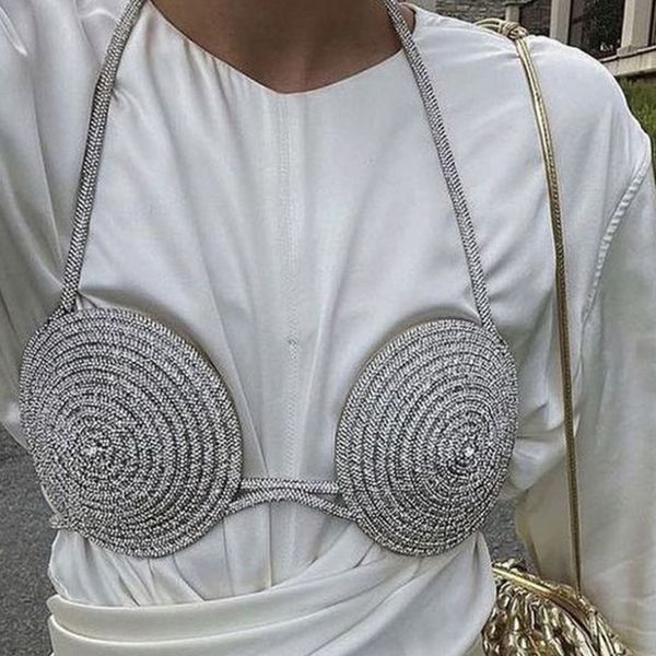 Diğer Moda Aksesuarları Stonefans Kadınlar için Seksi Vücut Zinciri Sütyen Demeti İç Giyim Festivali Aksesuarları Kristal Bikini Sütyen İç Giyim Takı 230701