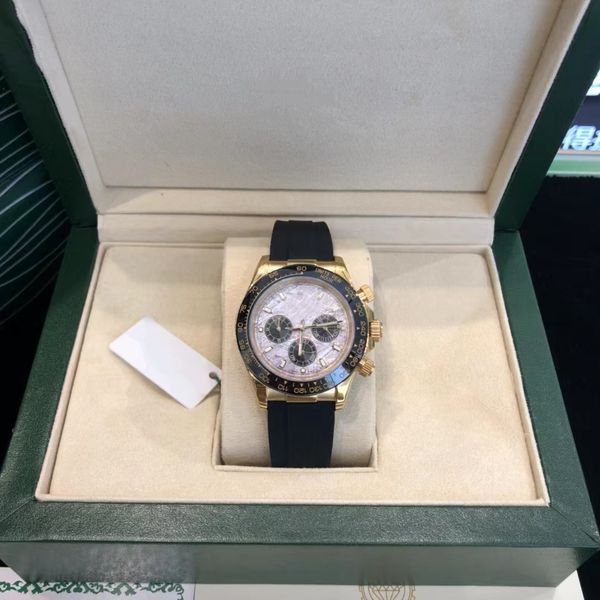 Con scatola originale Orologi da uomo di lusso 116500LN Orologio Montre De Luxe Orologio automatico in gomma Anello in acciaio Lunetta 904L Fibbia pieghevole regolabile 20 colori