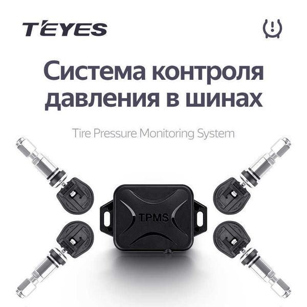 Carro dvr Teyes TPMS Auto Wireless Tire Pressure Monitoring System para DVD player navigationHKD230701