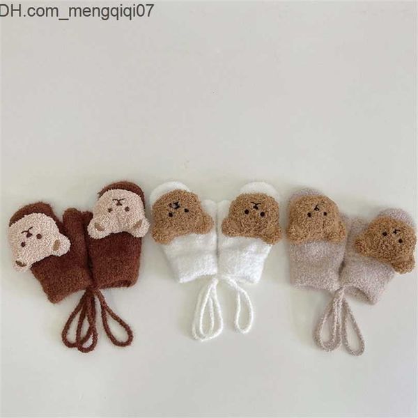 Kinder-Fingerhandschuhe, Kinder-Fingerhandschuhe, 04 Jahre, Baby, Jungen, Mädchen, Winter, gestrickt, weich, dick, warm, Vollfinger-Cartoon-Fäustlinge, Handschuhe für Kinder, Z230701