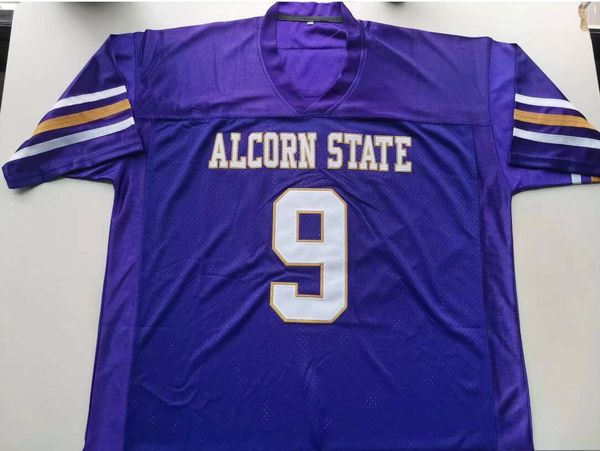 American College Football Wear Fotos físicas Alcorn State 9 Steve McNair Men Youth Women Vintage High School Tamanho S-5XL ou qualquer camisa com nome e número