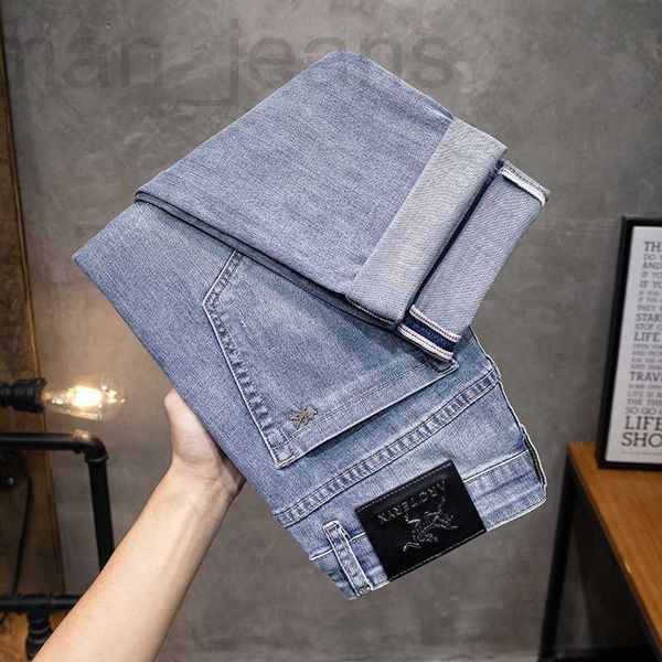 Designer de jeans masculino Spring/Summer corean Edition Cast Retro pés Slim Fit International High End Brand OB5i