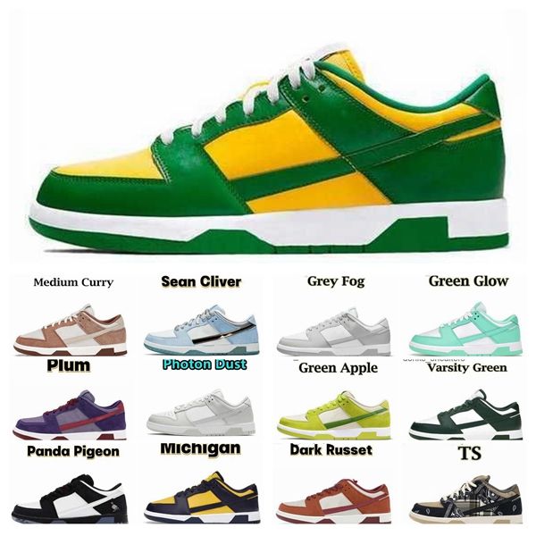 2023 Sapatos de grife Tênis Tênis Esportes Sapato Masculino Branco Preto Unc Photon Dust Green Maçã Sail Cinza Nevoeiro baixo Homens Mulheres Syracuse Michigan Strange Love