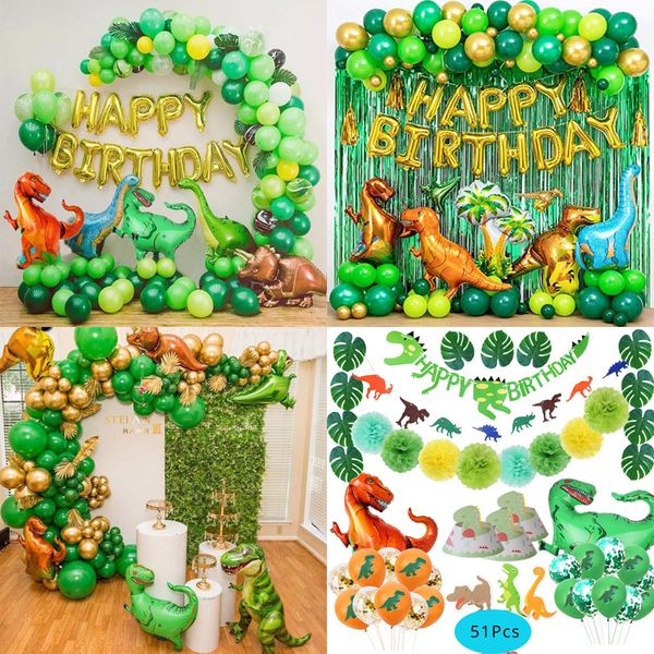 Altri articoli per feste per eventi Articoli per feste di dinosauri Decorazioni per feste a tema Little Dino Banner Set di palloncini per bambini Ragazzo 1a festa di compleanno Decorazioni per baby shower 230630