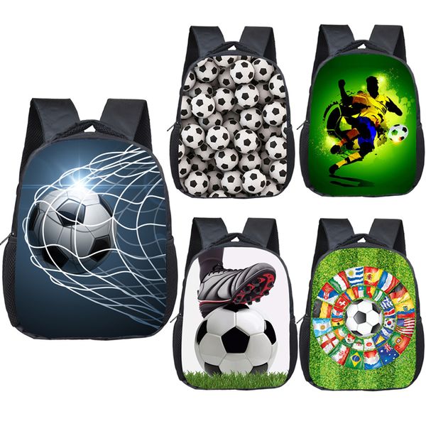 Zaini Zaino da 12 pollici Cool Soccerly / Footbally Print per bambini di 2-4 anni Borse da scuola per bambini Borsa piccola per bambini Borse da scuola materna 230701