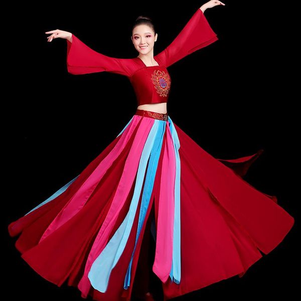 Costumi di danza classica Costume da danza moderna elegante in stile cinese da donna Set308f