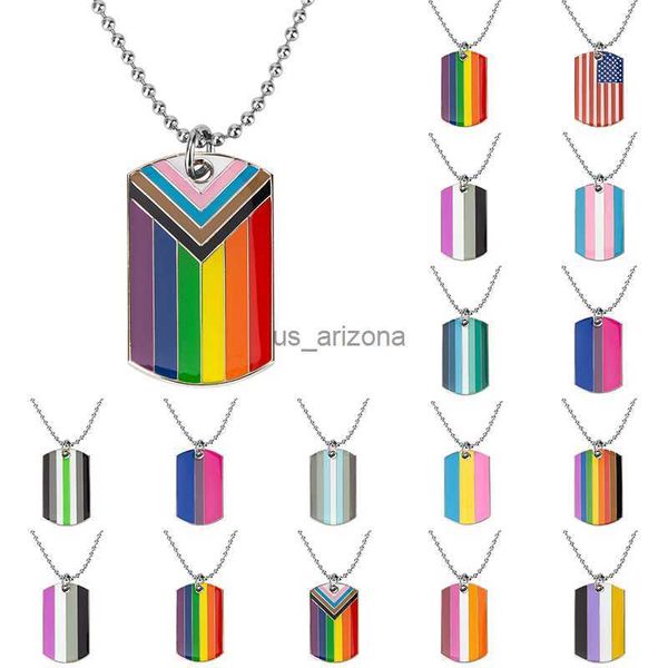 Transgender Arcobaleno Orgoglio pansessuale Orgoglio di genere Genderqueer Collana con pendente asessuale Collana con cuore arcobaleno per gioielli da donna L230620