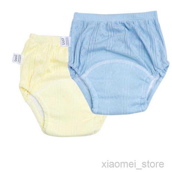 Pannolini di stoffa 2 pz / lotto Pantaloni da allenamento per neonati Pantaloncini per bambini Tinta unita Biancheria intima lavabile BABY Pannolini di stoffa Pannolini riutilizzabili Mutandine per neonatiHKD230701