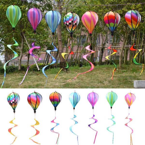 Objetos decorativos Estatuetas Balão de ar Wind Spinner Arco-íris Pendurado Twister Jardim Decoração ao ar livre Festival de presentes para crianças Comemoração 230701