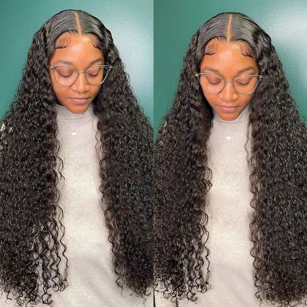 Water Wave Lace Front Wig 13X4 Human Hair Frontal Wig For Black Women Wet And Wavy HD Transparent Lace Water Wave Closure Wig
