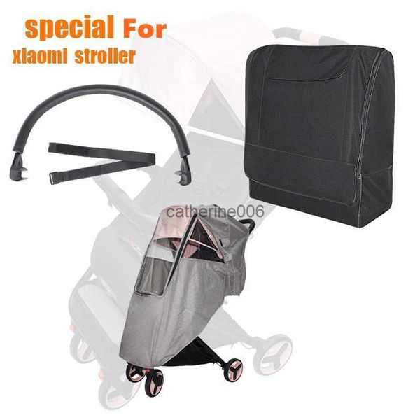 Подлокотник для тележки для детских колясок Xiaomi, москитная сетка, чехол от дождя, сумка для хранения, детская коляска, ручка для коляски, аксессуары для коляски L230625