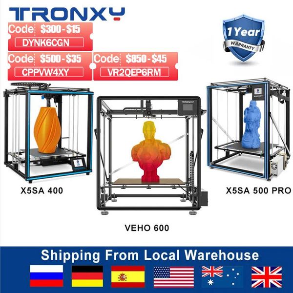 Сканирование Tronxy Chepo 600/x5sa Series FDM 3D -принтер высокий точ