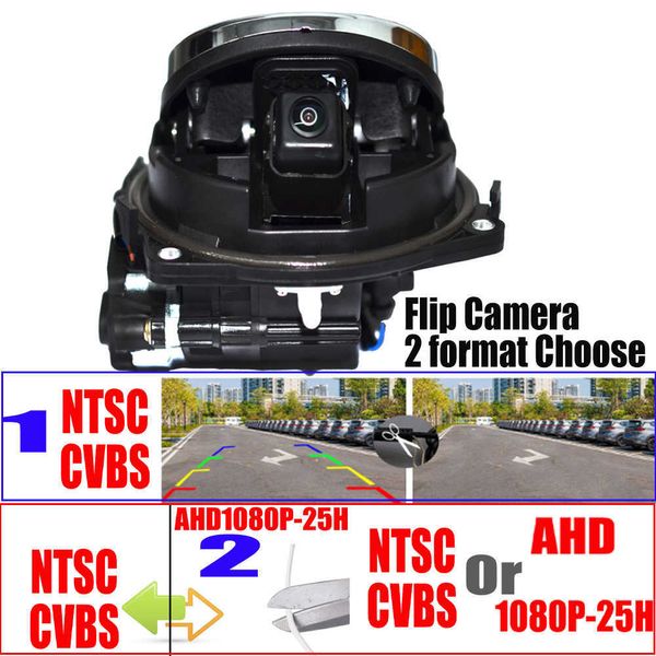 Araba DVR CCD veya AHD Passat B6 B7 B8 CC Golf için Ters Arka Görünüm Kamerası 6 7 Polo Yedek Böcek Otomatik Amblemi Flipphkd230701