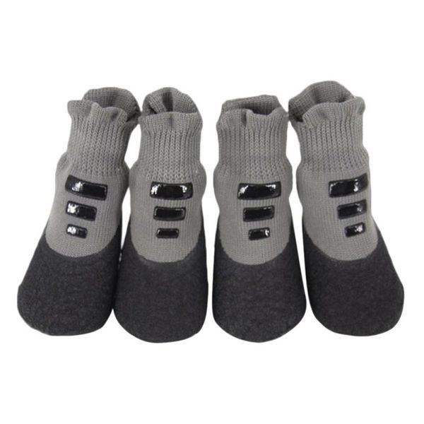 Schuhe 4 teile/satz Baumwolle Gummi Haustier Hund Schuhe Wasserdichte Rutschfeste Hund Regen Schnee Stiefel Socken Warm für Welpen Große Kleine katzen Hunde Booties