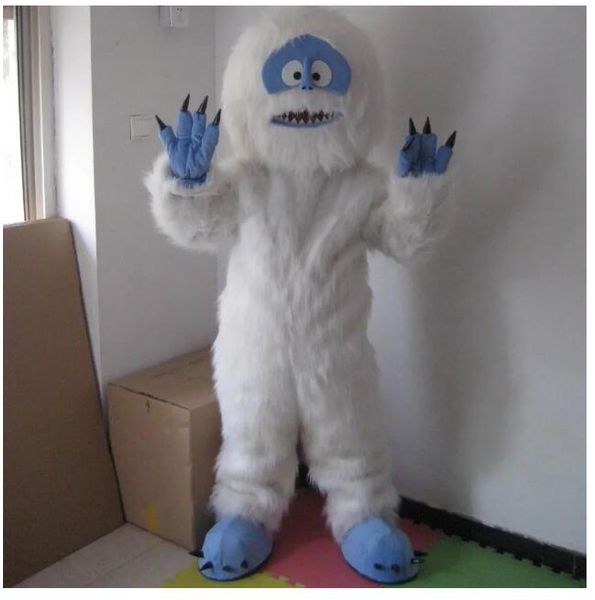 Costume della mascotte del mostro di neve bianca di Halloween Personaggio dei cartoni animati di alta qualità Carnevale Unisex Adulti Taglia Natale Festa di compleanno Vestito operato