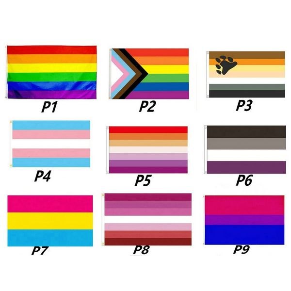 Banner Flags ZXZ 90x150cm omosessuale Philadelphia Philly LGBT Gay Pride Rainbow Flag Home Decor Friendly Banners 230701