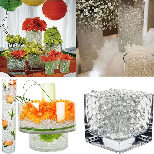 Vasi 1700pcs 10 borsa Multicolors Crystal Soil Plant Flower Jelly Fango Perline d'acqua per piante Perle Vaso Gel Balls Decorazione domestica 230701