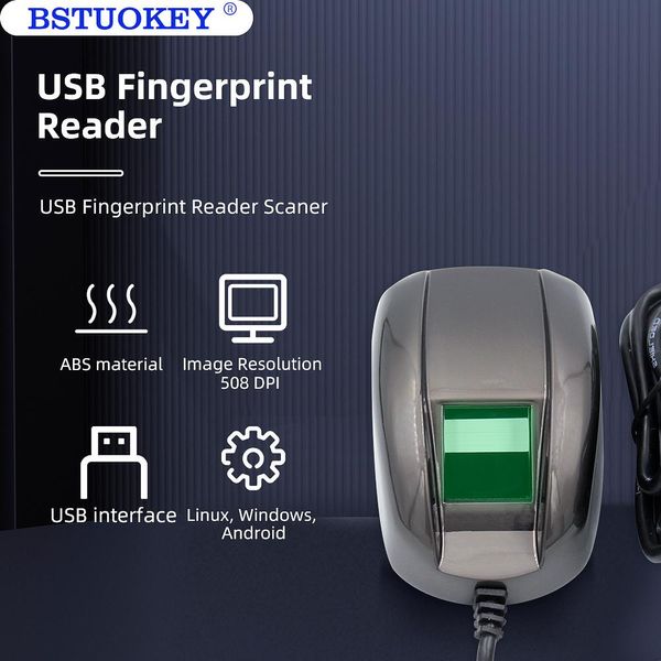 Scanner optischer Fingerabdruckscanner Fingerabdrucksensor für Zugangskontroll- und Anwesenheitssystem Android Micro USB kostenlos Support SDK