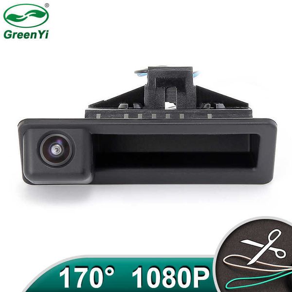 Carro dvr veículo hd ahd 1080 p lente olho de peixe reverso backup tronco alça câmera para bmw série 5 x6 e39 e60 e70 e82 e90hkd230701