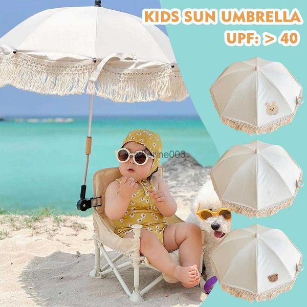 Nette Baby Kinderwagen Sonnenschirm Böhmischen Kinder Outdoor Sonnenschutz Strand UV Schutz Regenschirm Kinder Fotografie Requisiten L230625