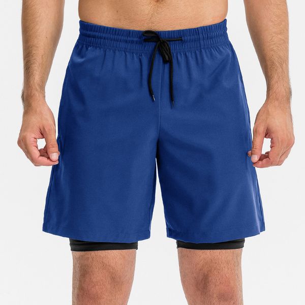 Calças LUU agasalho de treino de luxo masculino falso dois shorts de fitness de altura apertada salto de basquete corrida de treinamento calças de corrida de secagem rápida