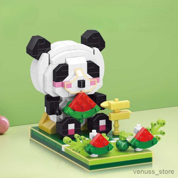 Blocos Panda Suporte para Celular Blocos de Construção Brinquedos para Meninos Meninas Diamante Blocos de Construção Criativos Brinquedos Presente R230701