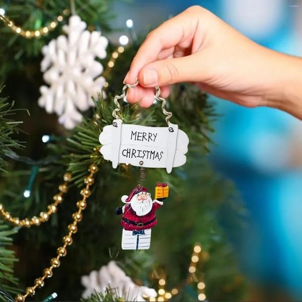 Decorazioni natalizie Lettere dipinte in resina Ciondolo Porta Finestra Albero Elenco decorazioni in legno Anno Artigianato Natal JY01