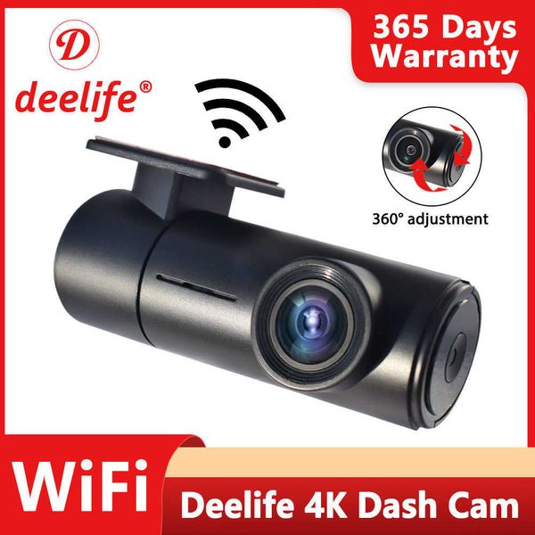 Dvr per auto Deelife 4K Dash Cam per registratore videocamera WiFi Black Box DashcamHKD230701