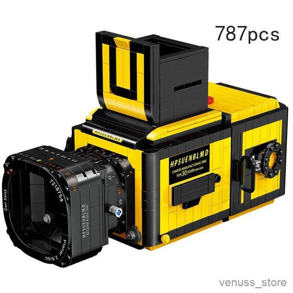 Blocks Mini Blocks Digital Retro Film Camera Vintage Model Building Bambini Ragazzi Idee Set Foto Macchina da scrivere Cellulare Creativo R230701