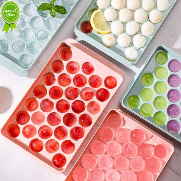 Neue 1Pc Runde Eiswürfel 33 Eis Boll Hockey Form Gefrorene Whiskey Ball Popsicle Ice Cube Tray Box lutscher, Der Küche Zubehör