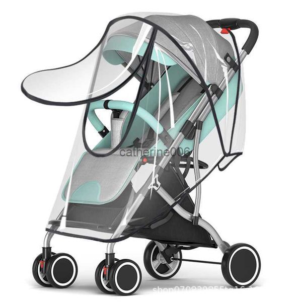 Capa de chuva universal para carrinho de bebê, carro de bebê, proteção contra vento, sol, transparente, respirável, guarda-chuva, acessórios para capa de chuva