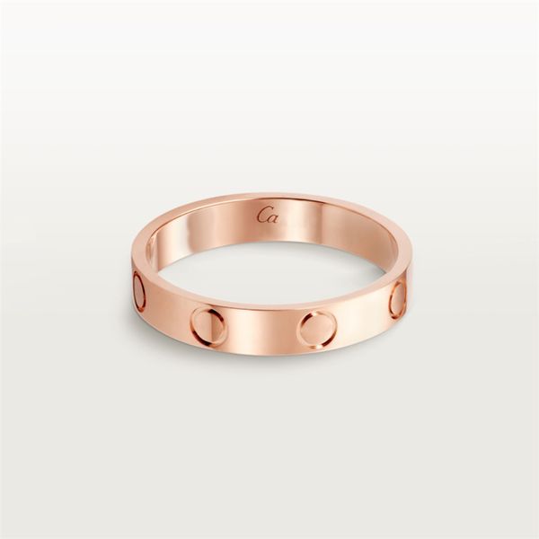 Designer-Ring für Damen, luxuriöser Schmuck, Herren-Paar-Liebesringe, Schraubaufdruck, CNC-Roségold, Ringgröße 678