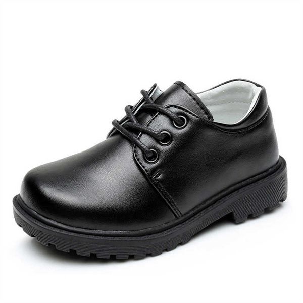 Sneakers Scarpe in vera pelle Kids Boy Spring Walking Sneakers Soft British Gentleman Shoes Bambini Black Fashion Flats for PartyHKD230701