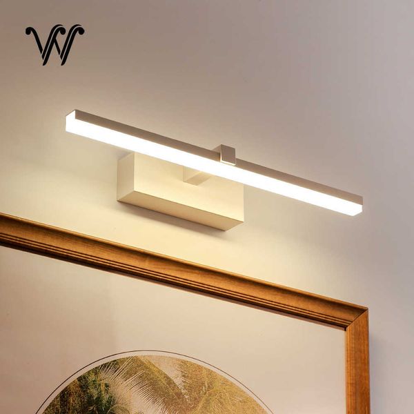 Lampade Lampada a LED 41cm 56cm 80cm 100cm Impermeabile Bagno AC90-260V Applique da parete montata Applique Nero Bianco Argento OroHKD230701