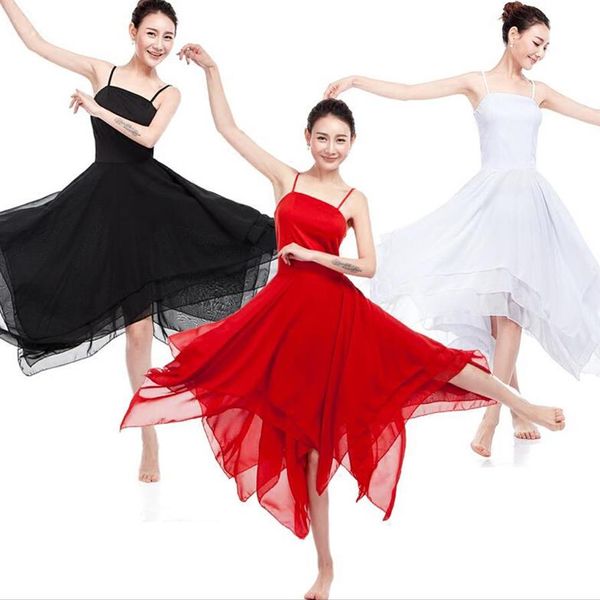 Trajes de dança moderna lírica elegante roupas femininas vestido de balé adulto vestidos de dança contemporânea roupas práticas performance326O